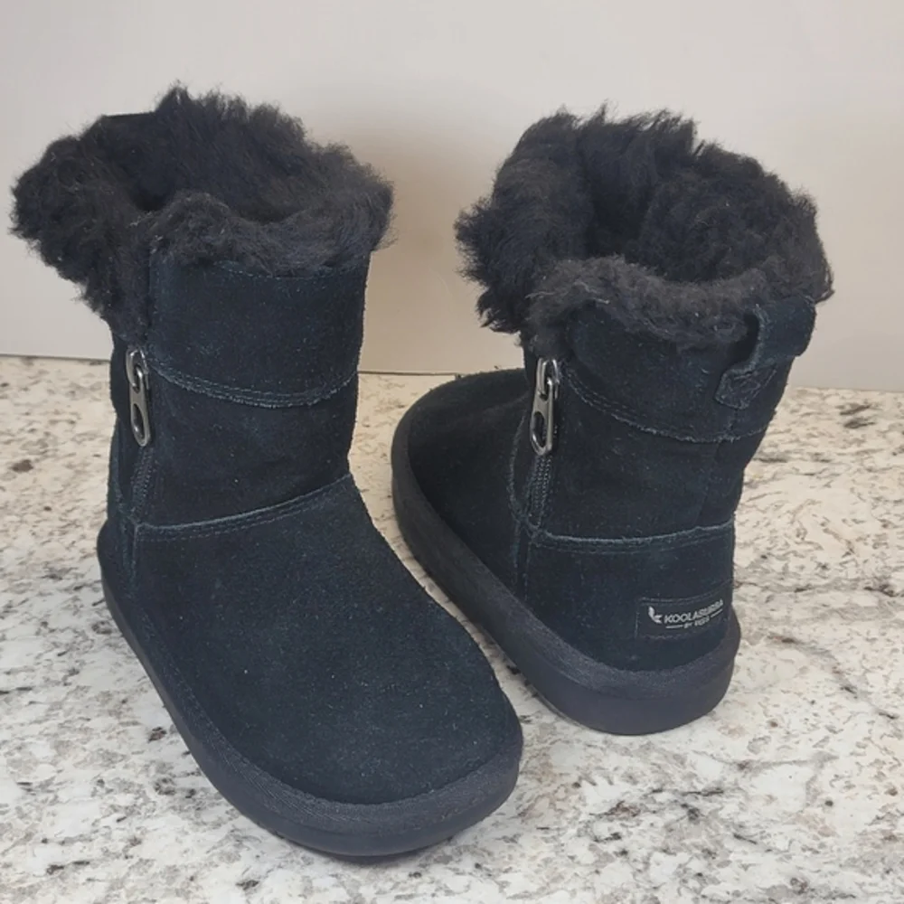 UGG‎ All Suede Black Boots Toddler Girl Size 9